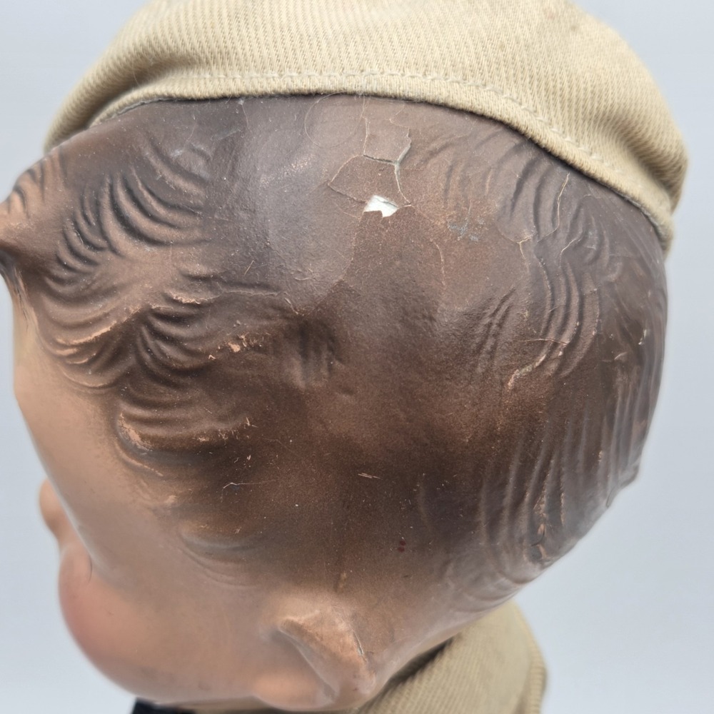 1938 Sunny Sam Soldier Flexy Doll By Ideal Toy Co. Composition Military 13" - Picture 16 of 16